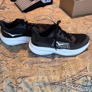 Hoka Black and White Running Shoes